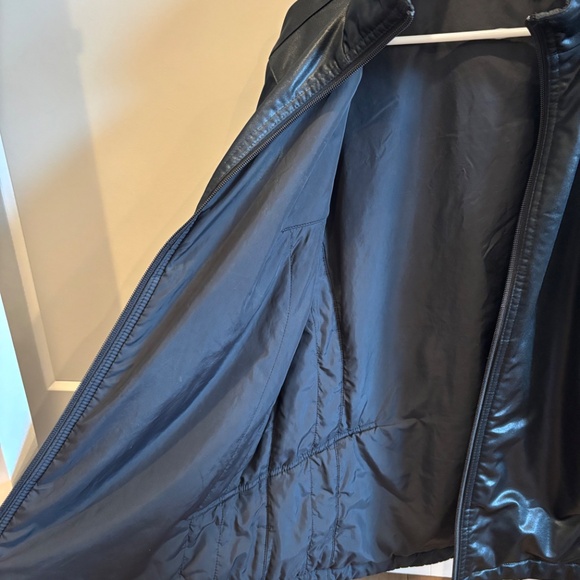 Nike Black Shiny / Matte Reversible Zip Up Jacket Women's Size XL - Picture 3 of 12